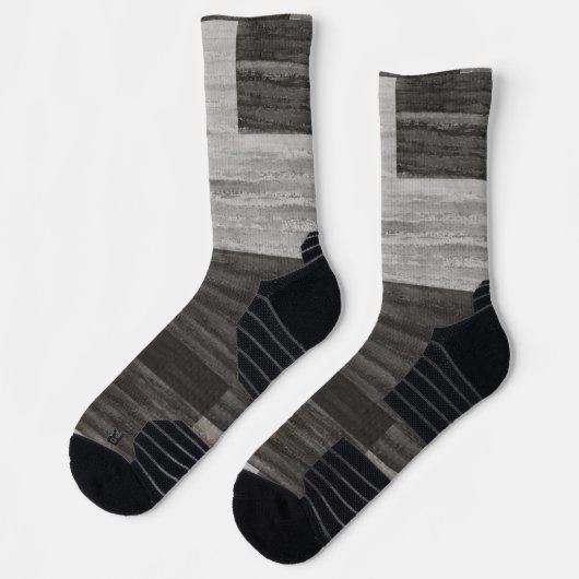 Taupe faux jean patch werk sokken (Links)