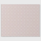Taupe Floral Damask-Wedding Cadeaupapier (Vlak)