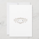 Taupe Floral Line Art Save The Date Invitation (Achterkant)