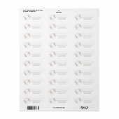 Taupe Floral Monogram Etiket (Full Sheet)