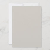 Taupe Formeel Modern Script Bruiloft Kaart (Achterkant)