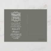  Taupe Foto Baby Dank u Post Kaart (Achterkant)