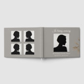 Taupe gastenboek voor begrafenis (Volledig)