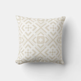 Taupe Geometric Abstract Square Sierkussen