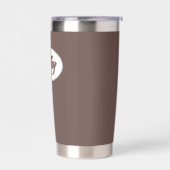 Taupe gestileerde bruiloft bruidsmeisje geïsoleerde drinkbeker (Links)