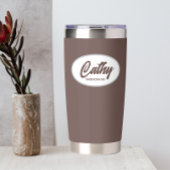 Taupe gestileerde bruiloft bruidsmeisje geïsoleerde drinkbeker