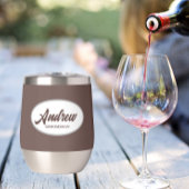 Taupe gestileerde naam bruiloft Groomsman