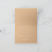 Taupe Gingham Baby Bedanktkaart | Blokken Bedankkaart (Binnen)