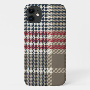 Taupe Glen Check Pset Patroon Case-Mate iPhone Case
