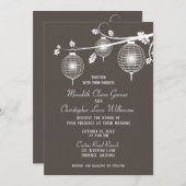 Taupe Glows Paper Lantern Weddenschap Kaart (Voorkant / Achterkant)