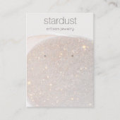 Taupe Gold Glitter Earring Display Holder houder Visitekaartje (Voorkant)