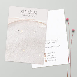 Taupe Gold Glitter Earring Display Holder houder Visitekaartje