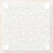 Taupe Gold Glitter-Onderzetters Glazen Onderzetter (Achterkant)