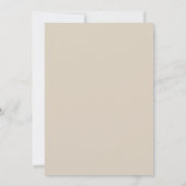 Taupe Gouden Krans Bruiloft Kaart (Achterkant)