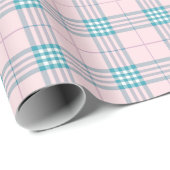 Taupe Gray and Cream Fine Tartan Plaid Cadeaupapier (Rol Hoek)