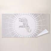 Taupe Gray Elephant Mandala Badhanddoek (Badhanddoek)