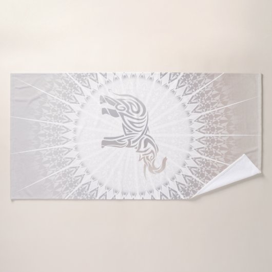 Taupe Gray Elephant Mandala Badhanddoek (Badhanddoek)