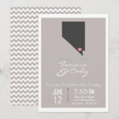Taupe Gray Las Vegas, Nevada Wedding Invitation Kaart (Voorkant / Achterkant)