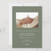 Taupe Green Bold Merry Typografie Foto Kerstmis Feestdagenkaart (Achterkant)