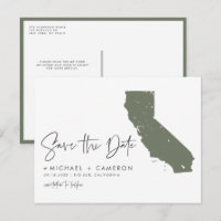 Taupe Green California Kaart QR Code Opslaan van d