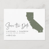 Taupe Green California Kaart QR Code Opslaan van d (Voorkant)
