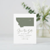 Taupe Green Montana Kaart QR Code De datum opslaan (Staand voorkant)