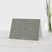 Taupe Green Scandinavisch Twee Foto Kerstmis Feestdagen Kaart (Achterkant)
