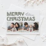 Taupe Green Scandinavisch Twee Foto Kerstmis Feestdagenkaart<br><div class="desc">Stuur feestvreugde met ons aanpasbare twee-foto kerst briefkaart, met charmante Scandinavische stijl typografie. Deze fotocollage Christmas-briefkaart combineert op een prachtige manier moderne esthetiek met een feestelijke sfeer, zodat u twee van uw favoriete foto's kunt laten zien. De moderne typografie wordt aangevuld met een minimalistisch ontwerp dat de essentie van de...</div>