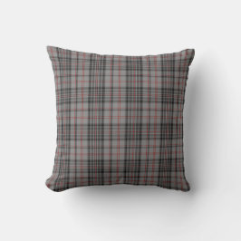 Taupe Grey Black Red Verschillende kanten Tartan P Kussen