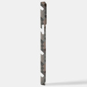 Taupe Grey Dark Brown White Mosaic Art Hoesje-Mate iPhone Hoesje (Rechterkant)