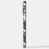 Taupe Grey Dark Brown White Mosaic Art Hoesje-Mate iPhone Hoesje (Linkerkant)