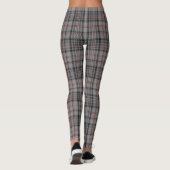 Taupe Grey Red Large Tartan Pset Leggings (Achterkant)