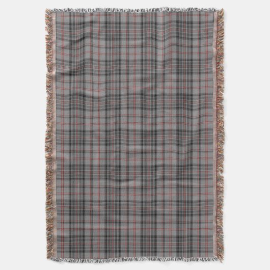Taupe Grey Red Tartan Pset Deken (Voorkant Verticaal)