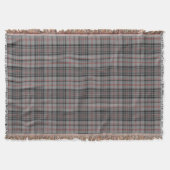Taupe Grey Red Tartan Pset Deken (Voorkant)