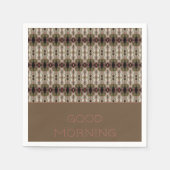 Taupe grijs en roze servet (Voorkant)