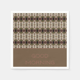 Taupe grijs en roze servet