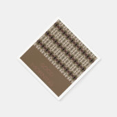 Taupe grijs en roze servet (Hoek)