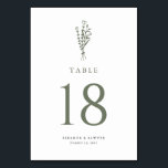 Taupe Groen Minimalistische Bloemen Boeket Huwelij Kaart<br><div class="desc">Deze aanpasbare minimalistische trouwtafel nummers kaart is voorzien van een taupe groene moderne bloemen boeket lijn kunst. Personaliseer door het toevoegen van de tafel nummers,  namen,  en de datum van het evenement. Deze minimalistische bloemnummerkaart is ideaal voor bruiloften,  vrijgezellenfeesten,  baby showers,  verjaardagen en nog veel meer.</div>