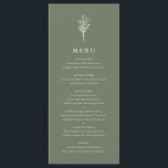 Taupe groene minimalistische bloemboeket trouwfees menu<br><div class="desc">Deze aanpasbare minimalistische trouwmenu kaart heeft een taupe groene moderne bloemboeket lijn kunst. Personaliseer door een datum en maaltijdkeuze toe te voegen. Deze minimalistische bloemige menu kaart is perfect voor trouwfeesten,  baby showers,  bruids showers,  verjaardagen en nog veel meer.</div>