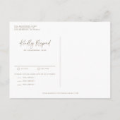 Taupe Hand Lettered Kalligrafie Boho Bruiloft Uitnodiging Briefkaart (Achterkant)