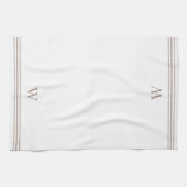 Taupe | Helling Stripe Monogram Theedoek (Horizontaal)