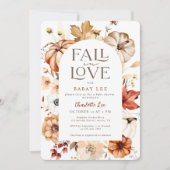 Taupe Herfst in Liefde Bloemenboog Pompoen Baby sh Kaart (Voorkant)