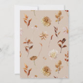 Taupe Herfst Terracotta Monogram Wreath Wedding Kaart (Achterkant)