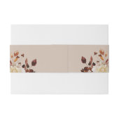 Taupe Herfst Waterverf Botanicals Wedding Uitnodigingen Wikkel (Achterkant Voorbeeld)