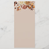 Taupe Herfstbladeren Menu (Achterkant)