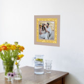 Taupe Herringbone Custom Foto Folie Art Print (Laag (Keuken))