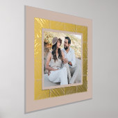 Taupe Herringbone Custom Foto Folie Art Print (Laagn)