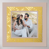 Taupe Herringbone Custom Foto Folie Art Print (Voorkant)