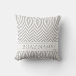 Taupe Herringbone Pattern Outdoor Pillow Buitenkussen