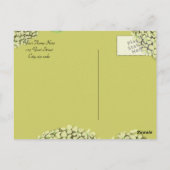 Taupe Hydrangea Bedankt Post Kaart (Achterkant)